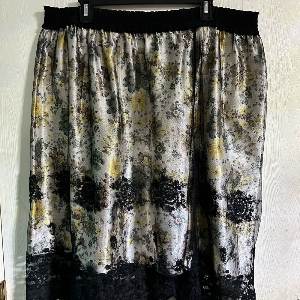 Silver Gray Smocked Midi Skirt for Cocktail Events